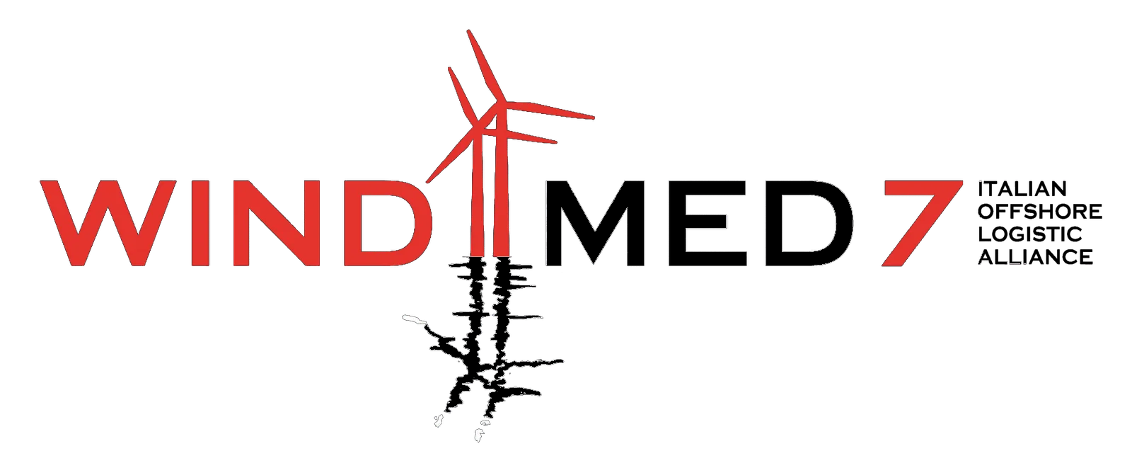 WINDMED7 Red Black Logo